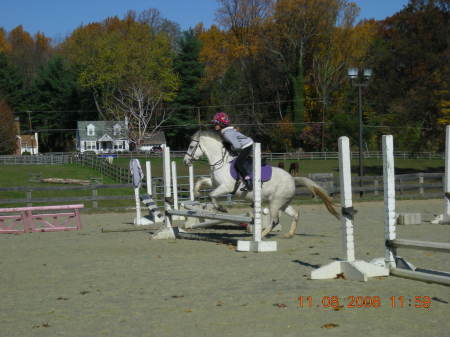 Emily jumping Pony