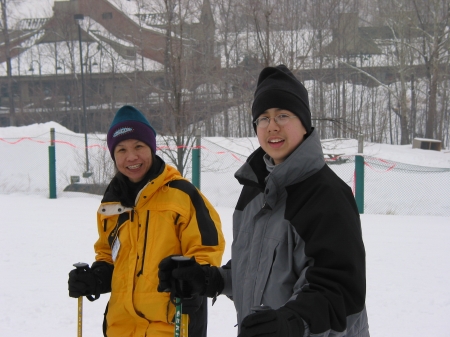 snow skiing 2003 denise and kevin