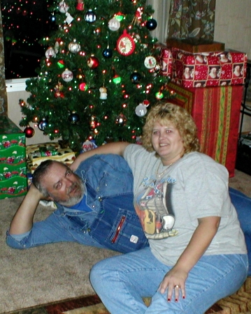 Christmas in 2005 with my husband