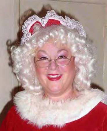 Freda as Mrs. Santa Claus (every December)