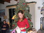 Michelle playing Santa