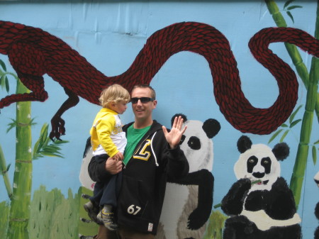 Niketas Delgato (My Godson) and I at the San Diego Zoo