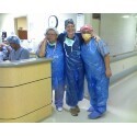 me on he right with friends at work in the OR.