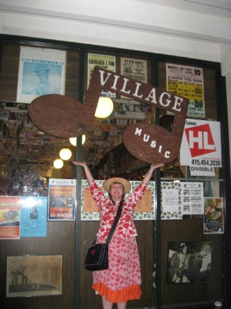 Michelle Callarman in front of Village Music - Mill Valley 2007