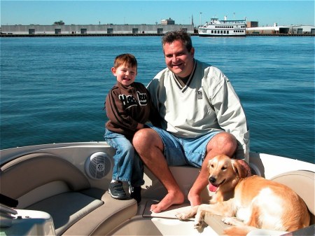 brian daddy and josie out boating