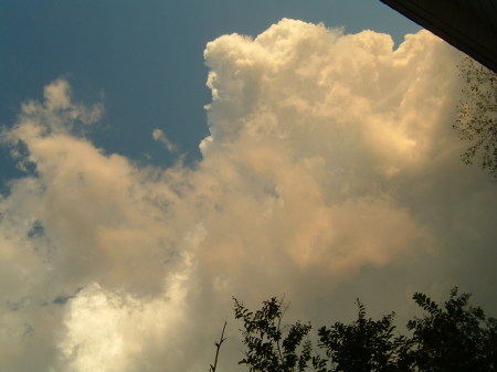 Blue skies and severe thunderstorm!