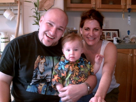 Me, my girlfriend Danielle and our 1 year old son Quintin