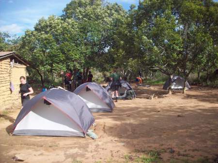 our camp after crossing the river