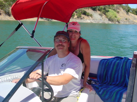 Scott & I on our Boat