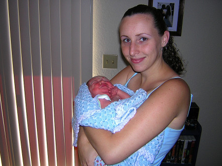 My daughter, Liz, cradles her newborn son, Lucas