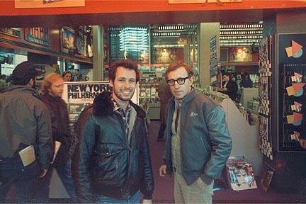 me and woody in tower records nyc