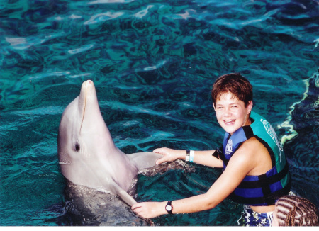 Brett with dolphin