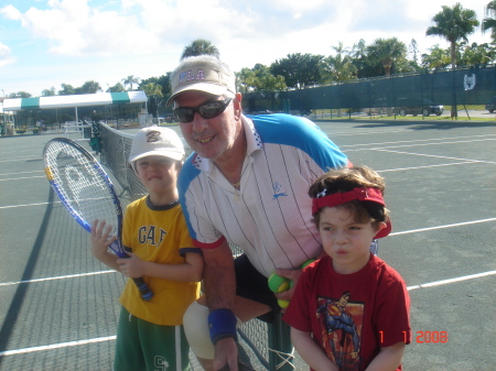 Roark Marlowe and I playing tennis