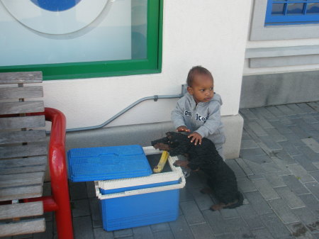 cole & the dog at legoland