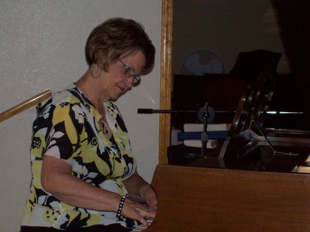 My wife, Jan, at the piano.