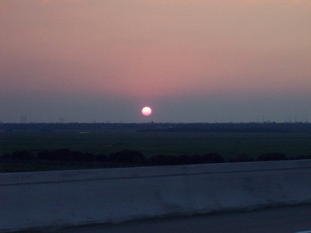 sunset over the marsh