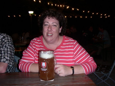 Me and a 1 liter beer at Oktoberfest in Munich, Germany