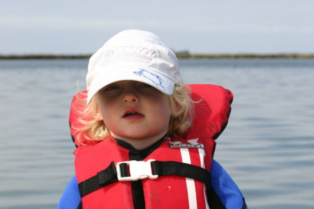 Morgan in kayak