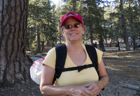 Nancy backpacking on Mt. San Jacinto, 2006