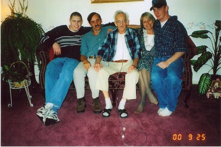 This is our middle son Zack,Jack,My Dad,me and Bryan