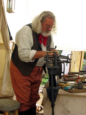 Tinsmithing at reenactment of 1852 gold camp