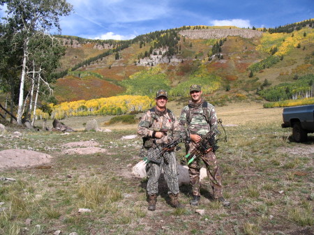 my son Ryan and me elk hunting in Colorado