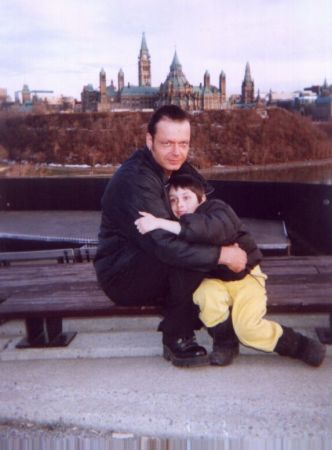 Joe (mon mari) et mon fils 2004