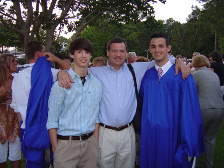 My two sons and I at my oldest sons' high school graduation