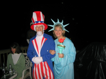 Uncle Sam and Statue of Liberty