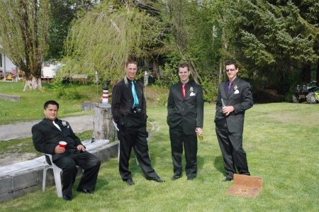 ME AND THE BOYS JUST HANGING AFTER THE BIG WEDDING