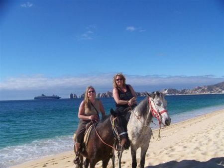 Marina & Liz Horseback Riding Cabo San Lucas Mexico Feb.07