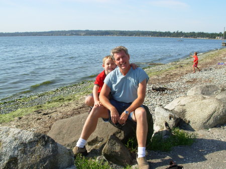 Andy & Grandpa at the beach.