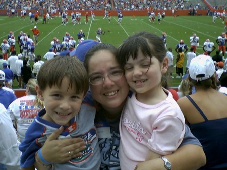The kids and I at the Orange & Blue Game