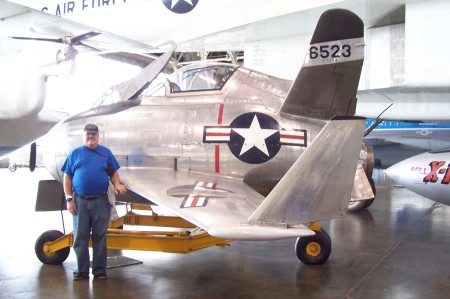 Me and the XF-85 Goblin at the Air Force Museum