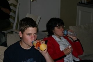 Our son drinking OJ - taken Thanksgiving '05