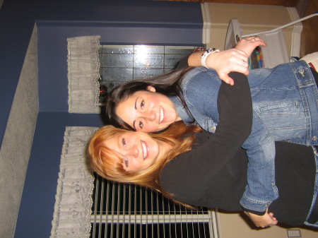 Daughter Jodi (red hair) and her roommate Jessica