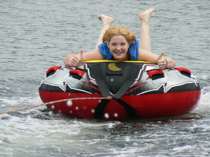 My daughter on Long Lake