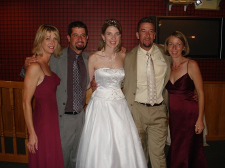 Wedding reception, the five cousins