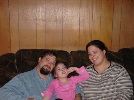 Oldest son Brad his little girl Lizzie and wife Athena