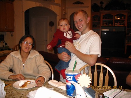 Our son, Darin with his wife, Carolina and baby Ben