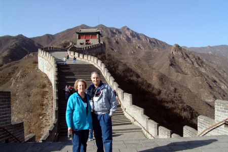Climbing the Great Wall in China