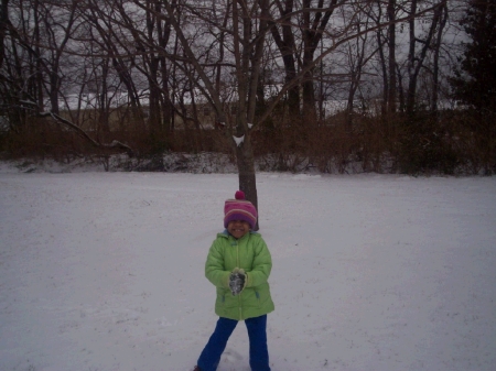 Picture of My daughter playing in the snow