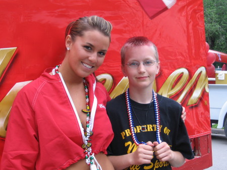 Gavin with the Budweiser girl