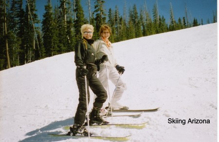 Patti and Deanne ski Arizona 2005