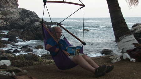 Relaxing on the cove near Puerto Angel, Mexico