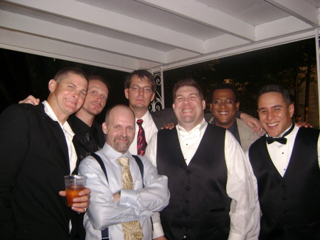 Band of brothers at Larry Jarrell's wedding