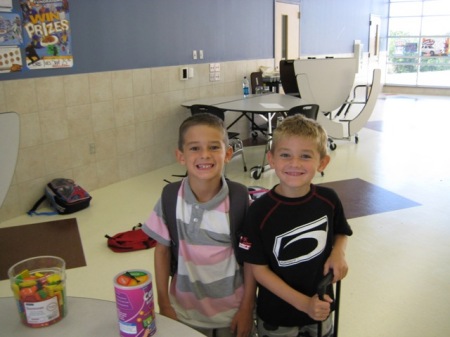 My boys at school