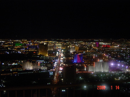 vegas strip from the top of the stratosphere