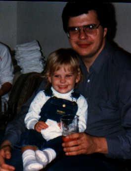 Sister Kathy's daughter & I, 1987