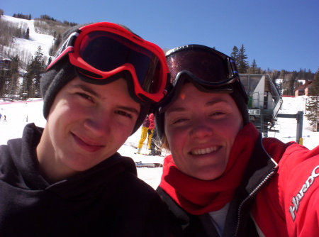 Me and my son in Durango skiing